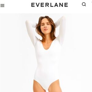 Everlane bodysuit, white, M